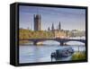 Big Ben, Houses of Parliament and River Thames, London, England-Jon Arnold-Framed Stretched Canvas