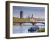 Big Ben, Houses of Parliament and River Thames, London, England-Jon Arnold-Framed Photographic Print