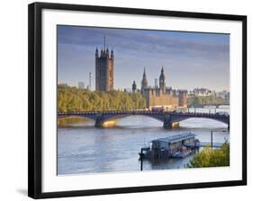 Big Ben, Houses of Parliament and River Thames, London, England-Jon Arnold-Framed Photographic Print