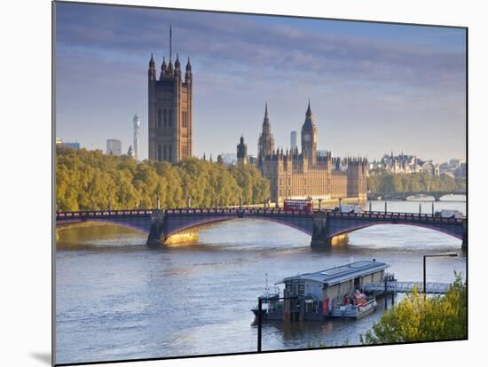 Big Ben, Houses of Parliament and River Thames, London, England-Jon Arnold-Mounted Photographic Print