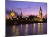 Big Ben, Houses of Parliament and the River Thames at Dusk, London, England-Howie Garber-Mounted Premium Photographic Print