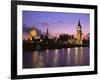 Big Ben, Houses of Parliament and the River Thames at Dusk, London, England-Howie Garber-Framed Photographic Print