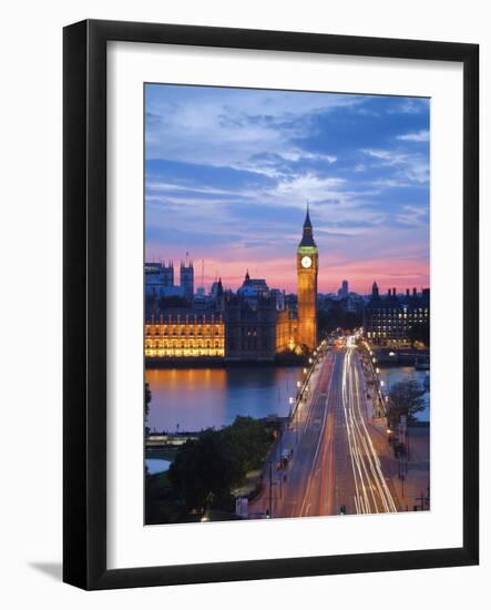 Big Ben, Houses of Parliament and Westminster Bridge, London, England, Uk-Jon Arnold-Framed Photographic Print