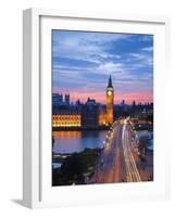 Big Ben, Houses of Parliament and Westminster Bridge, London, England, Uk-Jon Arnold-Framed Photographic Print