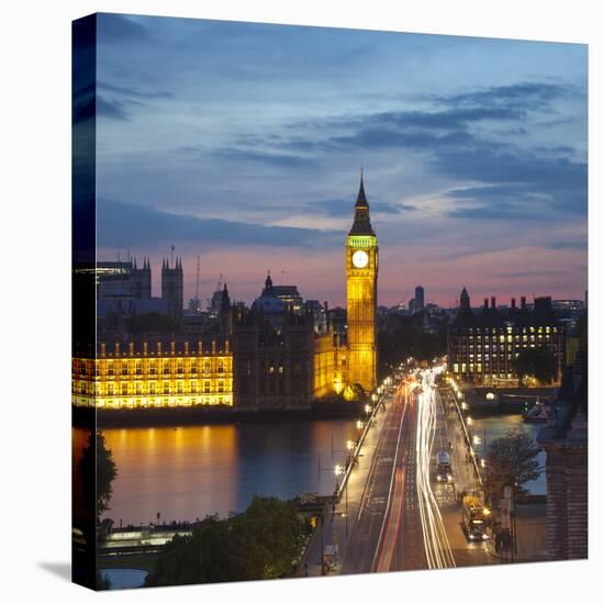 Big Ben, Houses of Parliament and Westminster Bridge, London, England, Uk-Jon Arnold-Stretched Canvas