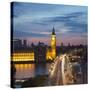 Big Ben, Houses of Parliament and Westminster Bridge, London, England, Uk-Jon Arnold-Stretched Canvas