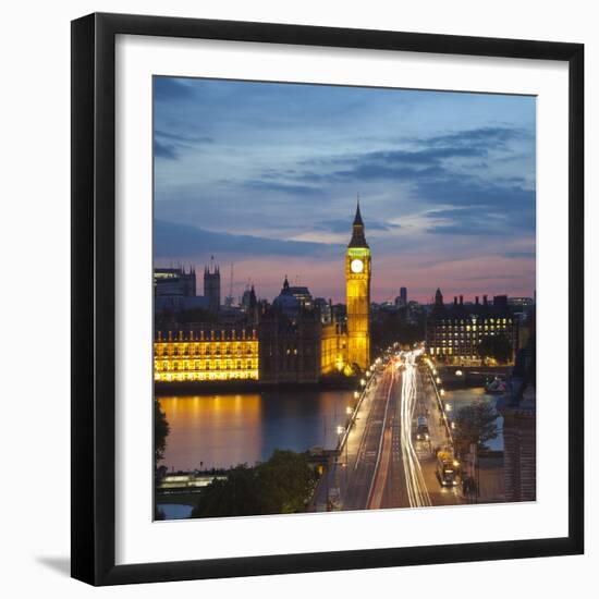 Big Ben, Houses of Parliament and Westminster Bridge, London, England, Uk-Jon Arnold-Framed Photographic Print