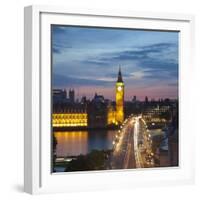 Big Ben, Houses of Parliament and Westminster Bridge, London, England, Uk-Jon Arnold-Framed Photographic Print