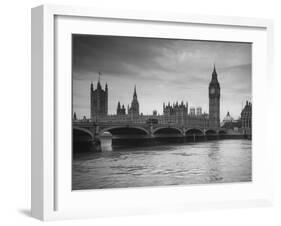 Big Ben, Houses of Parliament and Westminster Bridge, London, England, Uk-Jon Arnold-Framed Photographic Print