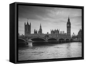 Big Ben, Houses of Parliament and Westminster Bridge, London, England, Uk-Jon Arnold-Framed Stretched Canvas