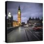 Big Ben, Houses of Parliament and Westminster Bridge, London, England-Jon Arnold-Stretched Canvas