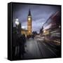 Big Ben, Houses of Parliament and Westminster Bridge, London, England-Jon Arnold-Framed Stretched Canvas