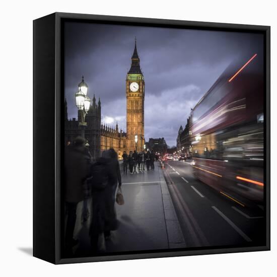 Big Ben, Houses of Parliament and Westminster Bridge, London, England-Jon Arnold-Framed Stretched Canvas