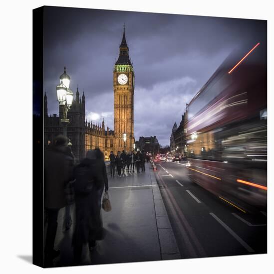 Big Ben, Houses of Parliament and Westminster Bridge, London, England-Jon Arnold-Stretched Canvas