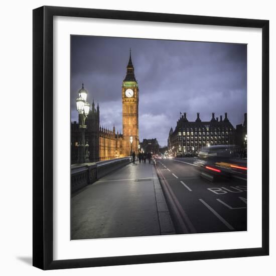 Big Ben, Houses of Parliament and Westminster Bridge, London, England-Jon Arnold-Framed Photographic Print