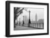 Big Ben & Houses of Parliament, Black and White Photo-tkemot-Framed Photographic Print