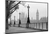 Big Ben & Houses of Parliament, Black and White Photo-tkemot-Mounted Photographic Print