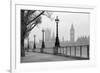 Big Ben & Houses of Parliament, Black and White Photo-tkemot-Framed Photographic Print