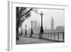 Big Ben & Houses of Parliament, Black and White Photo-tkemot-Framed Photographic Print