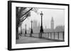 Big Ben & Houses of Parliament, Black and White Photo-tkemot-Framed Photographic Print