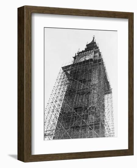 Big Ben in Scaffolding-null-Framed Photographic Print