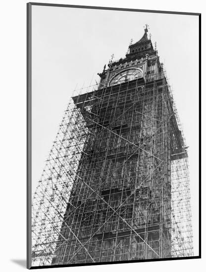 Big Ben in Scaffolding-null-Mounted Photographic Print