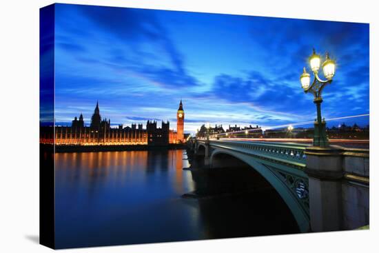 Big Ben London at Night-aslysun-Stretched Canvas