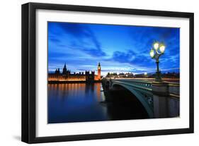 Big Ben London at Night-aslysun-Framed Photographic Print