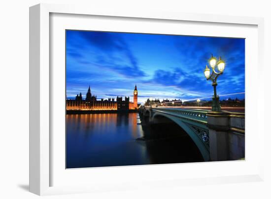 Big Ben London at Night-aslysun-Framed Photographic Print