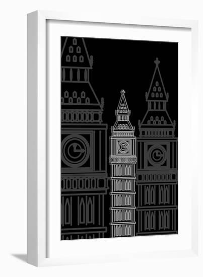 Big Ben Night-Cristian Mielu-Framed Art Print