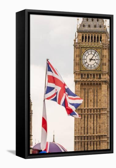 Big Ben or Great Bell, Palace of Westminster, Houses of Parliament, London, England.-Michael DeFreitas-Framed Stretched Canvas