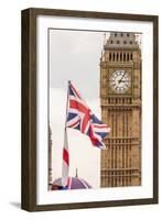 Big Ben or Great Bell, Palace of Westminster, Houses of Parliament, London, England.-Michael DeFreitas-Framed Photographic Print
