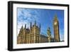 Big Ben, Parliament, and Lamp Post, Westminster, London, England.-William Perry-Framed Photographic Print