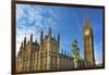 Big Ben, Parliament, and Lamp Post, Westminster, London, England.-William Perry-Framed Photographic Print