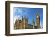 Big Ben, Parliament, and Lamp Post, Westminster, London, England.-William Perry-Framed Photographic Print