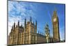 Big Ben, Parliament, and Lamp Post, Westminster, London, England.-William Perry-Mounted Photographic Print