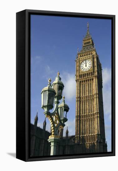Big Ben Stopped, Palace of Westminster, London, 2005-Peter Thompson-Framed Stretched Canvas