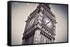 Big Ben, the Bell of the Clock close Up. the Famous Icon of London, England, the Uk. Black and Whit-Michal Bednarek-Framed Stretched Canvas