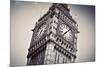 Big Ben, the Bell of the Clock close Up. the Famous Icon of London, England, the Uk. Black and Whit-Michal Bednarek-Mounted Photographic Print
