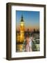 Big Ben (the Elizabeth Tower) and busy traffic on Westminster Bridge at dusk, London, England, Unit-Fraser Hall-Framed Photographic Print