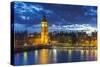 Big Ben (the Elizabeth Tower) and Westminster Bridge at dusk, London, England, United Kingdom, Euro-Fraser Hall-Stretched Canvas