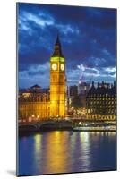 Big Ben (the Elizabeth Tower) and Westminster Bridge at dusk, London, England, United Kingdom, Euro-Fraser Hall-Mounted Photographic Print