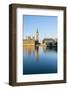 Big Ben, the Palace of Westminster, UNESCO World Heritage Site, and Westminster Bridge, London, Eng-Fraser Hall-Framed Photographic Print