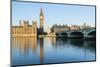Big Ben, the Palace of Westminster, UNESCO World Heritage Site, and Westminster Bridge, London, Eng-Fraser Hall-Mounted Photographic Print