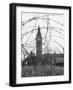 Big Ben Through Barbed Wire, Ca. 1940-null-Framed Photographic Print