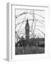 Big Ben Through Barbed Wire, Ca. 1940-null-Framed Photographic Print