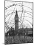 Big Ben Through Barbed Wire, Ca. 1940-null-Mounted Photographic Print