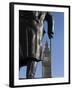 Big Ben Through Statue of Sir Winston Churchill, Westminster, London-Amanda Hall-Framed Photographic Print