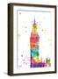 BIG Ben Watercolor-OnRei-Framed Art Print