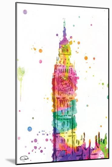 BIG Ben Watercolor-OnRei-Mounted Art Print